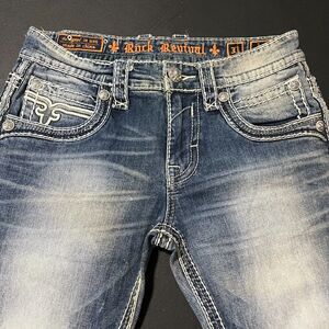 Rock Revival Womens Jeans Jarvis Slim Boot 31 EUC